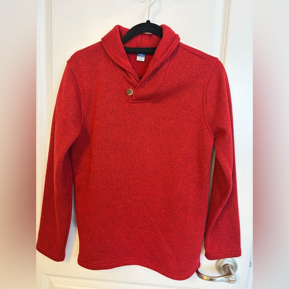 Old Navy Kids' Red Shawl Collar Sweater
